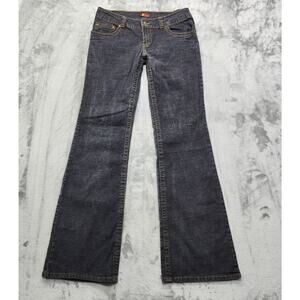 Vintage Y2K Feltoe Jeans Womens 13/14 Blue Dark Wash Low Rise Flare Leg Stretch